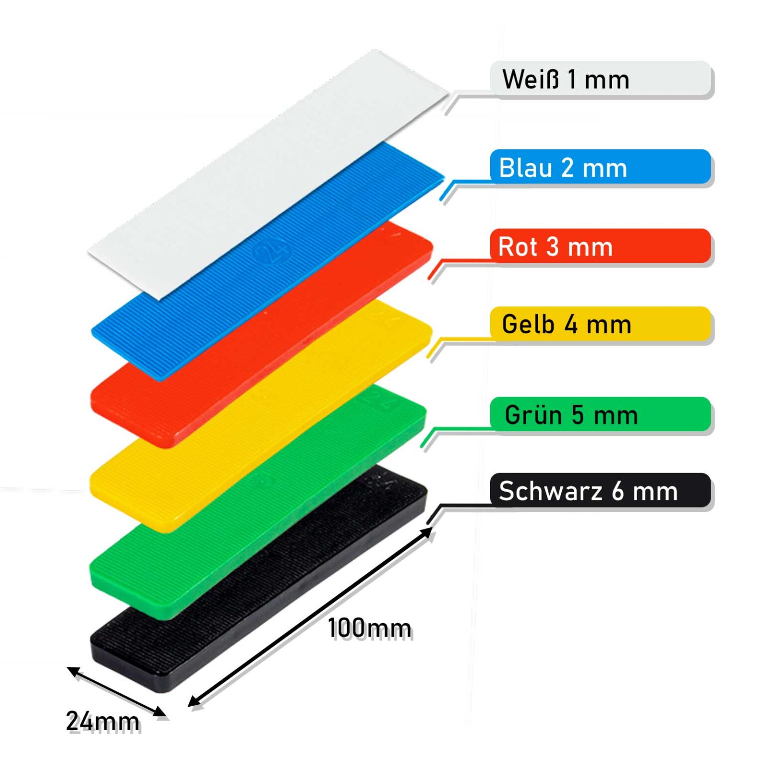 Inovatec Kunststoff Keile 90-teilig - 6 Größen In Praktischer Box