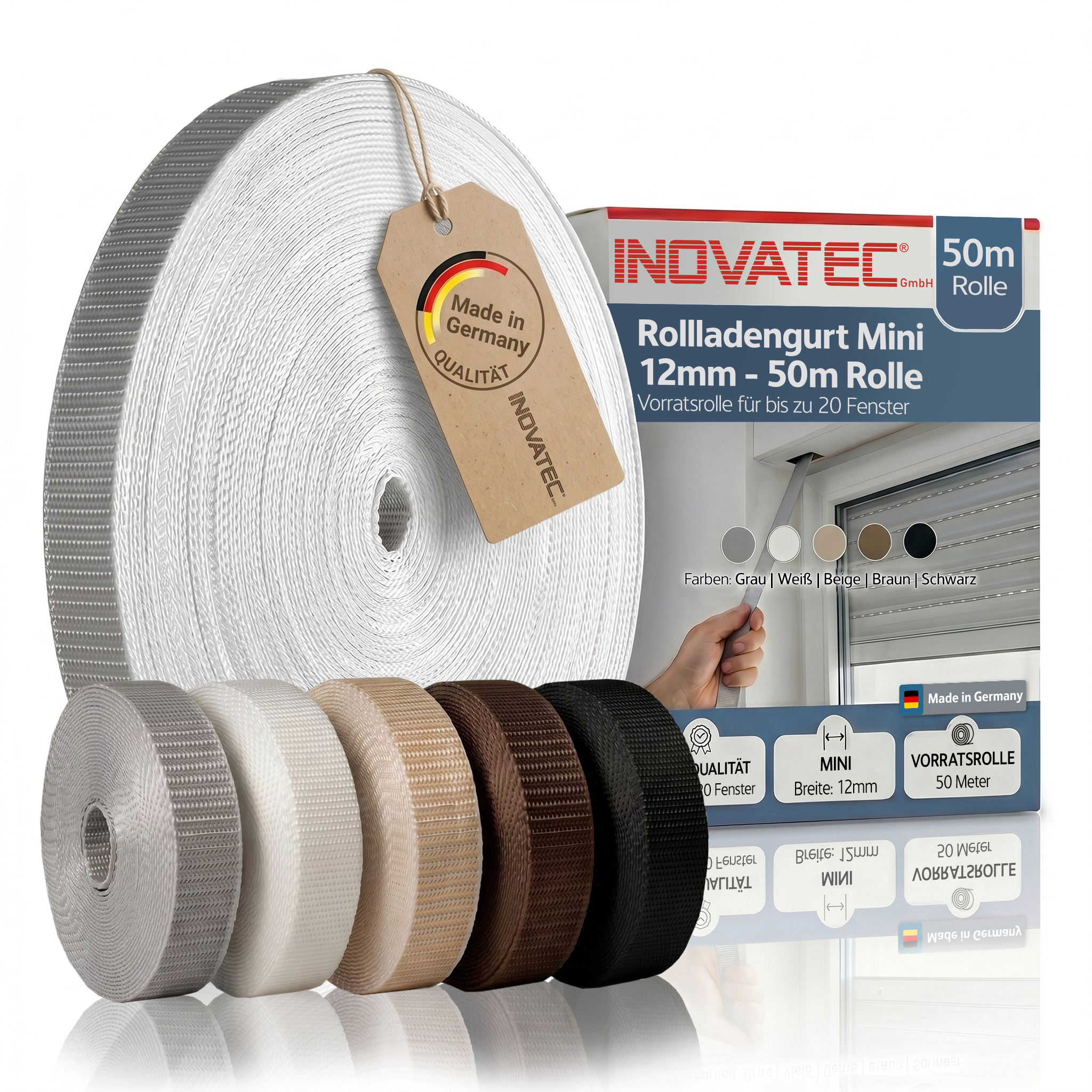 INOVATEC 50 m Rollladen Gurtband Mini 12 mm in verschiedenen Farben 1 inovatec-rollladengurt-verpackung.jpg