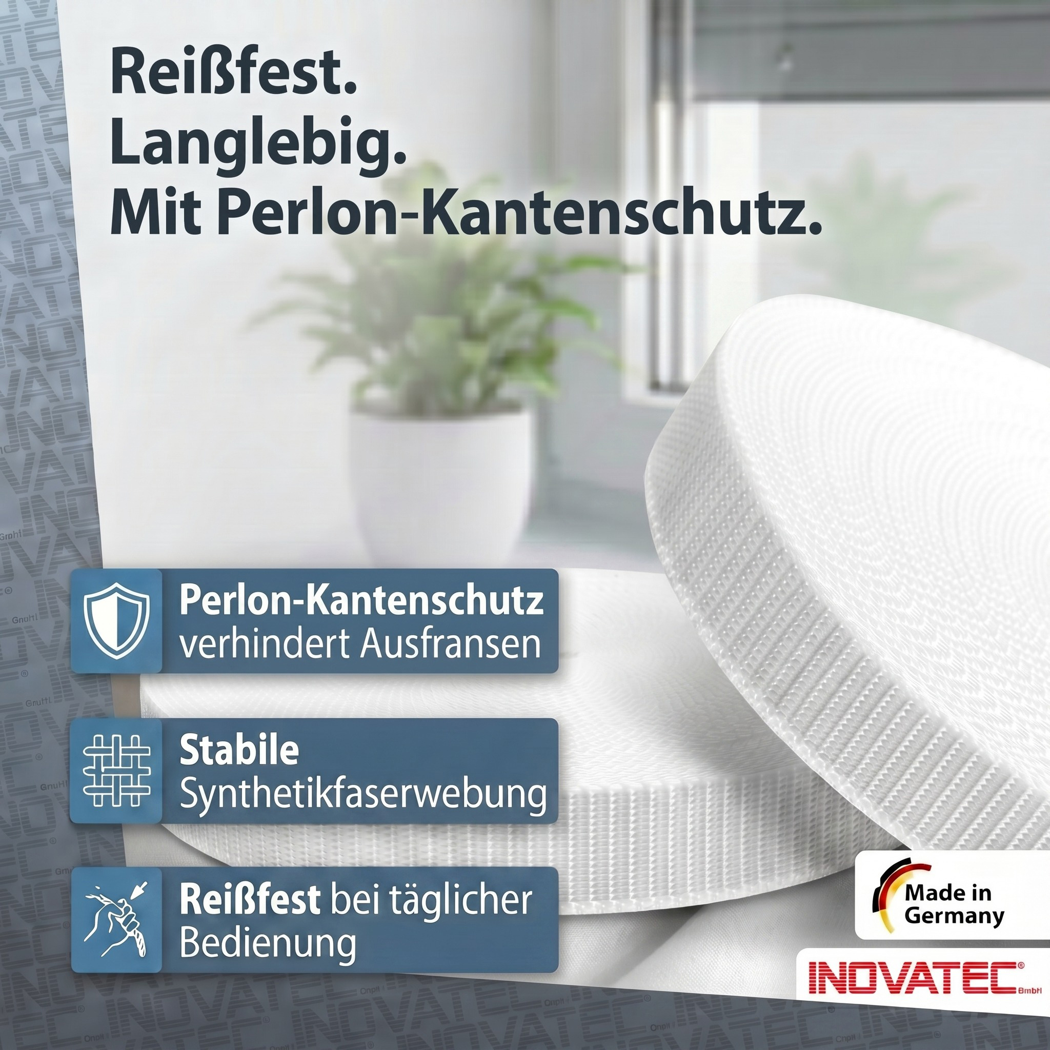 INOVATEC 50 m Rollladen Gurtband Mini 12 mm in verschiedenen Farben 3 inovatec-rollladengurt-maxi-23mm-50m-kantenschutz-weiß.jpg