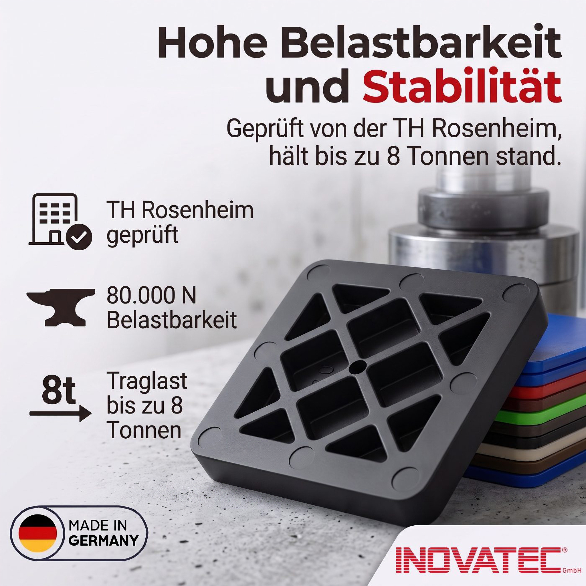 INOVATEC Kunststoff Unterlegplatten 70 x 70 9 inovatec-kunststoff-unterlegplatten-70x70-stabil.jpg