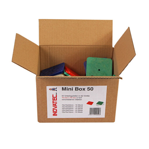 Unterlegplatten 70x70 Mini Box 50 Karton neutral