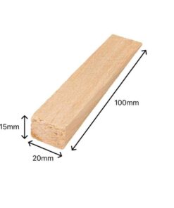 100 x INOVATEC Holz Keile in verschiedenen Abmessungen im Karton 15 100x20x15mm_holzkeile_natur_bemaßung_small.jpg