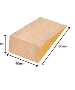 100 x INOVATEC Holz Keile in verschiedenen Abmessungen im Karton 16 80x40x25mm_holzkeile_natur_bemaßung_small.jpg