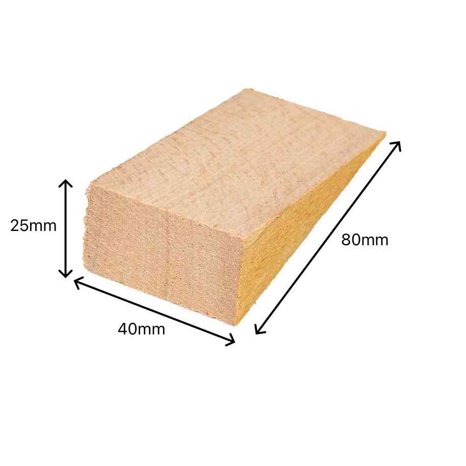 100 x INOVATEC Holz Keile in verschiedenen Abmessungen im Karton 7 80x40x25mm_holzkeile_natur_bemaßung_small.jpg
