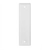 Metall-Deckplatte für Einlass-Gurtwickler, weiß ohne Gurtaustrittsloch