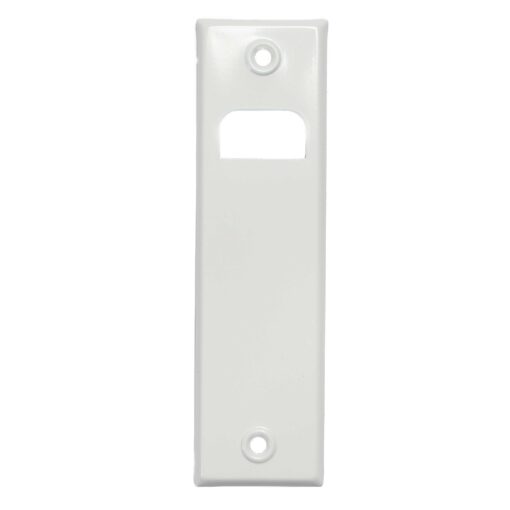 Deckplatte aus Metall für Einlass-Gurtwickle in weiß, Abdeckplatte