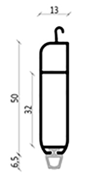 Rollladen Aluminium Profile Alulux CD 520 18 Endstab AEG-400